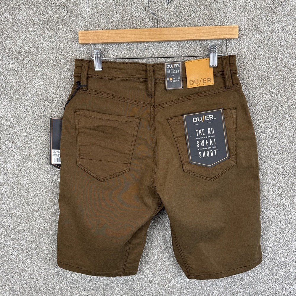 DU/ER No Sweat Relaxed Shorts Golden Brown Men's Size 29 N2X‎ NEW - Picture 2 of 7
